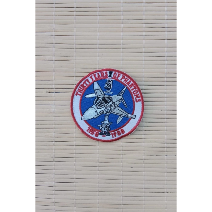thirty years of phantoms 1958 1988 yazili nakis islemeli ucak logolu arma patch pec