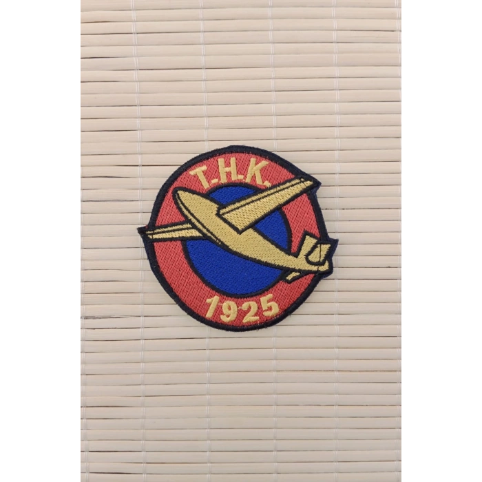 T.H.K 1925 yazili tayyare logolu nakis islemeli arma patch pec