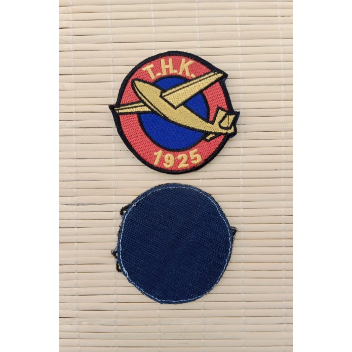 T.H.K 1925 yazili tayyare logolu nakis islemeli arma patch pec