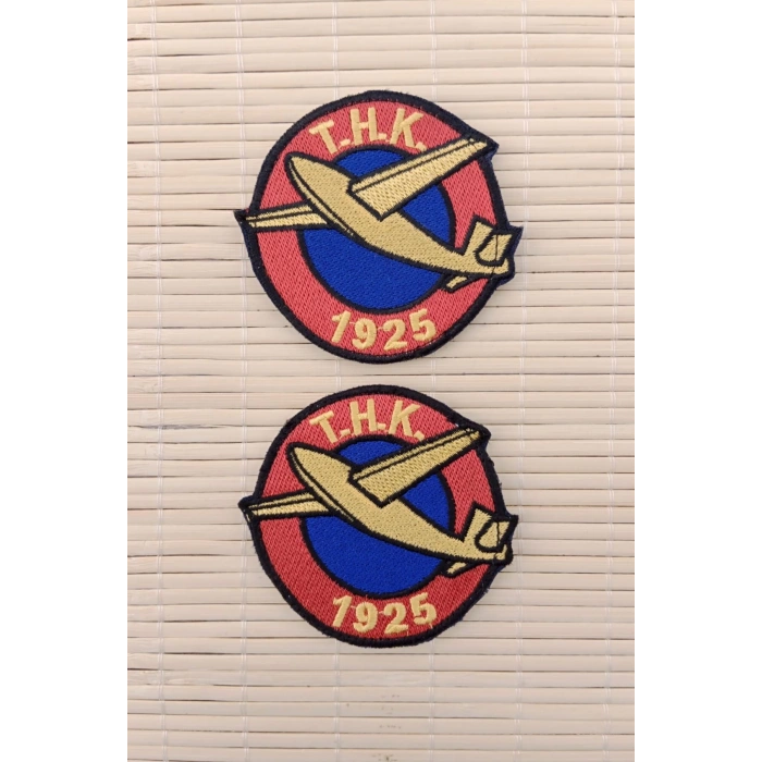 T.H.K 1925 yazili tayyare logolu nakis islemeli arma patch pec