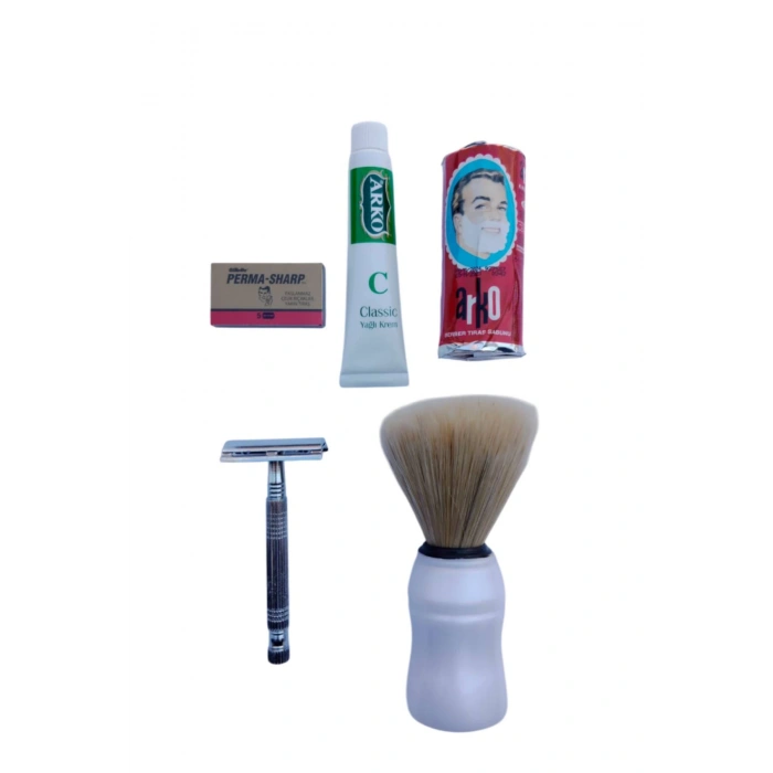 Tima 777 tras makinasi Arko Berber Tras Sabunu Perma Sharp Yaprak Jilet Tras Fircasi Arko Nem Klasik cilt besleyici Yagli Krem 20 cc Tras Seti