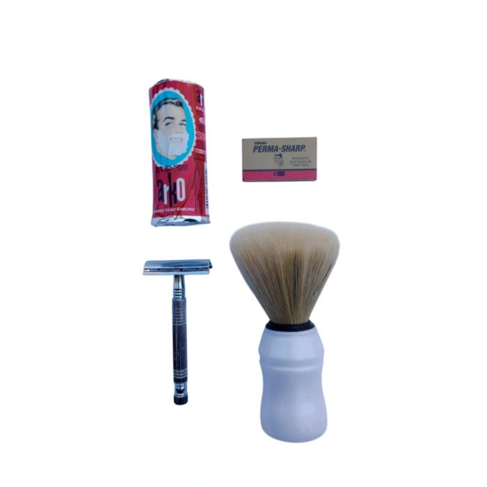 Tima 777 tras makinasi Arko Berber Tras Sabunu Perma Sharp Yaprak Jilet Tras Fircasi Tras Seti