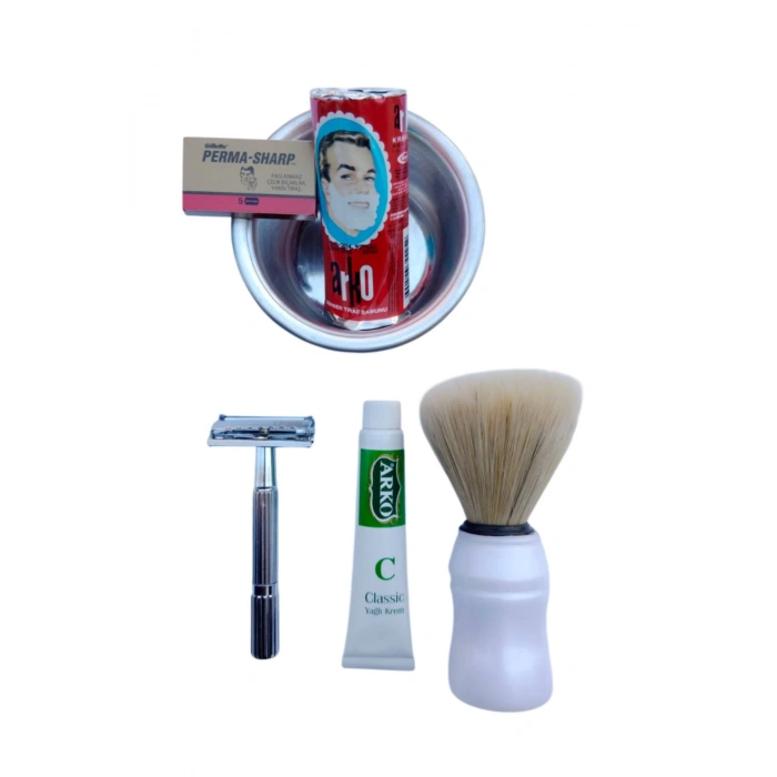 Tima 779 tras makinasi Arko Berber Tras Sabunu Perma Sharp Yaprak Jilet Tras Fircasi Metal Tras Tasi Arko Nem Klasik cilt besleyici Yagli Krem 20 cc Tras Seti