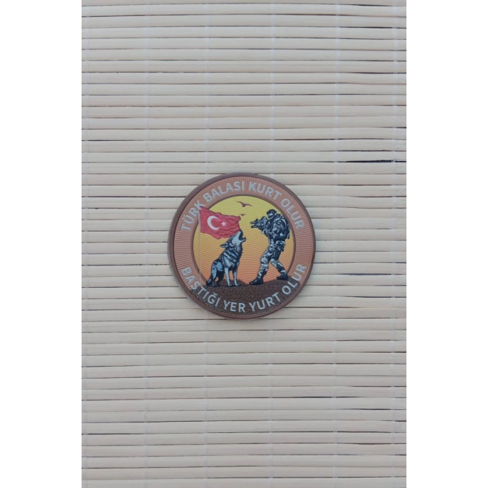 Turk Balası Kurt Olur Bastigi Yer Yurt Olur 3d TPU Termoplastik Gogus Arma Pec Patch
