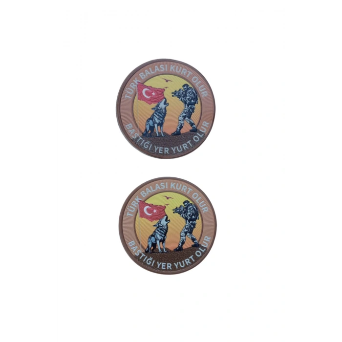 Turk Balası Kurt Olur Bastigi Yer Yurt Olur 3d TPU Termoplastik Gogus Arma Pec Patch