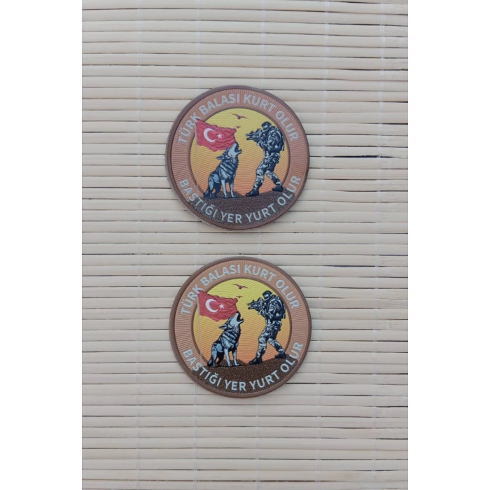 Turk Balası Kurt Olur Bastigi Yer Yurt Olur 3d TPU Termoplastik Gogus Arma Pec Patch