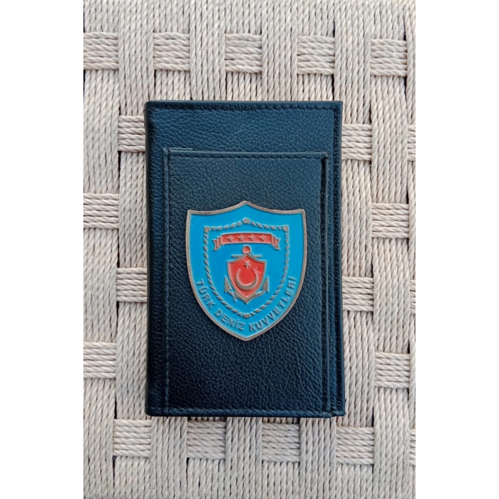 turk deniz kuvvetleri amblemli ozel tasarim hakiki deri rozetli bloknot