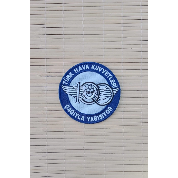 turk hava kuvvetleri 1911 cagiyla yarisiyor yazili 100. yil logolu nakis islemeli arma pec patch