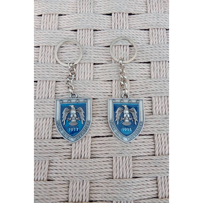 Turk Hava Kuvvetleri 1911 Kabartma Yazili Kartal Amblemli ozel Tasarimli Metal Anahtarlik