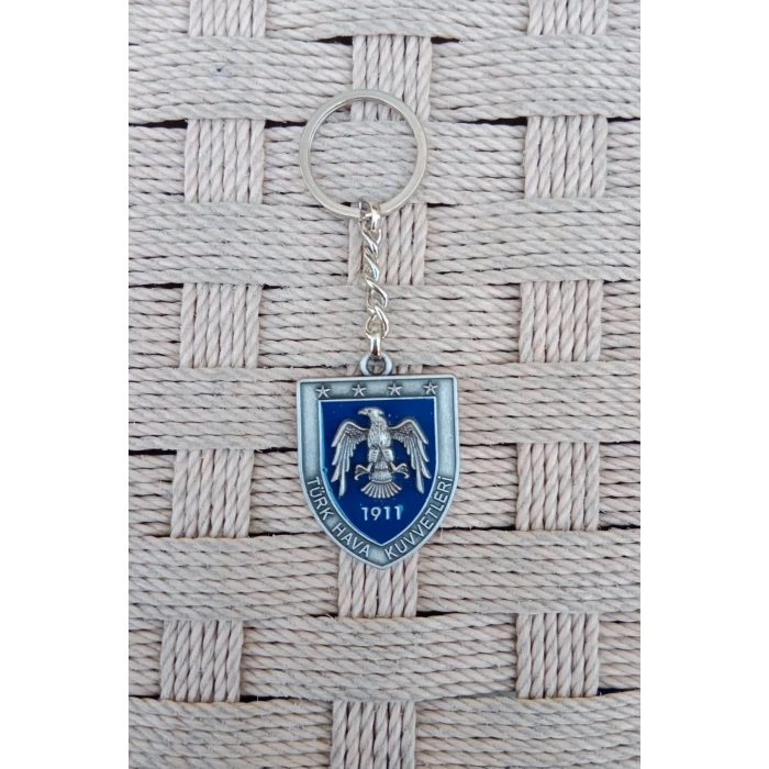 Turk Hava Kuvvetleri 1911 Kabartma Yazili Kartal Amblemli ozel Tasarimli Metal Anahtarlik