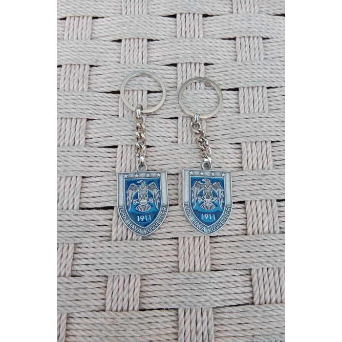 Turk Hava Kuvvetleri 1911 Kartal Amblemli Kabartma Yazili ozel Tasarimli Metal Anahtarlik