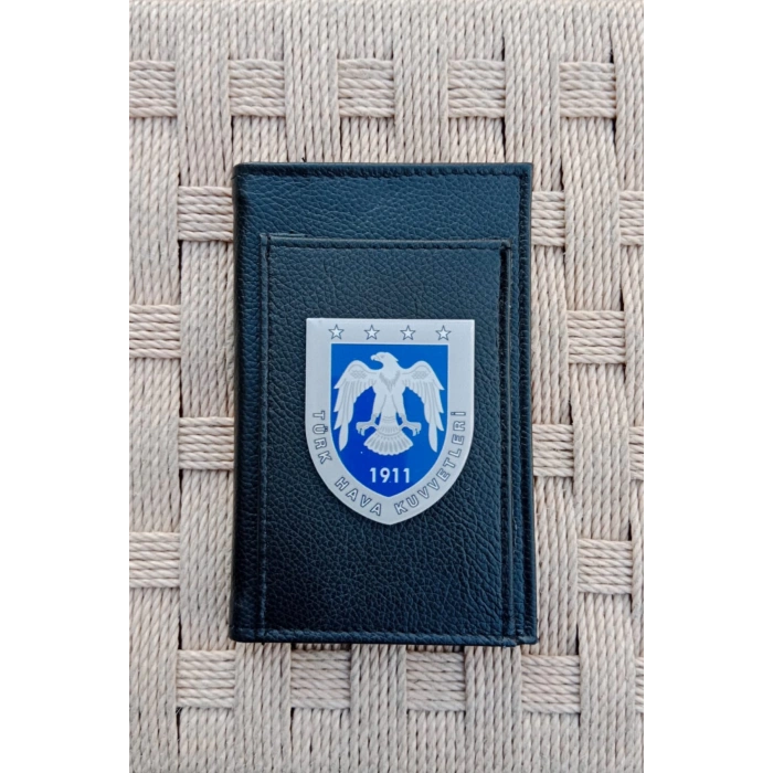 turk hava kuvvetleri 1911 kartal amblemli ozel tasarim 3d plastik rozetli hakiki deri bloknot