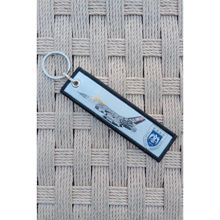 Turk Hava Kuvvetleri istikbal Goklerdedir Yazili Nakis islemeli Bez Anahtarlik