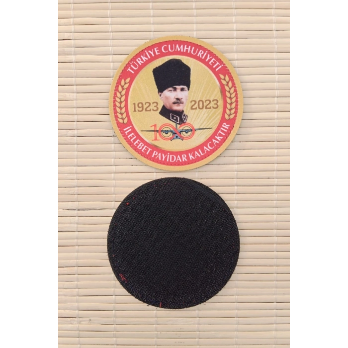 Turkiye Cumhuriyeti 1923 2023 100. Yil ilelebet Payidar Kalacaktir 3D Fermateks Kabartma Arma Patch