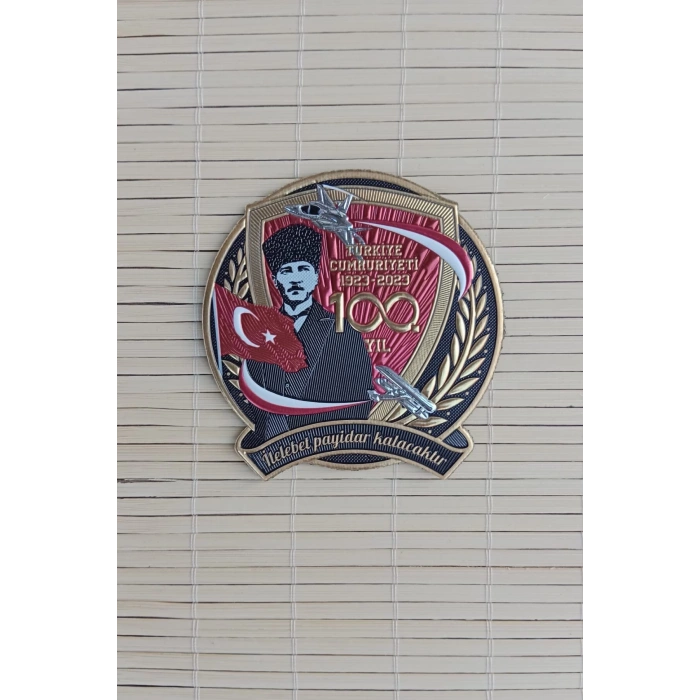 turkiye cumhuriyeti 1923 2023 100. yil ilelebet payidar kalacaktir 3d tpu termoplastik silikon kabartma islemeli arma pec patch