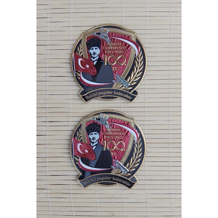 turkiye cumhuriyeti 1923 2023 100. yil ilelebet payidar kalacaktir 3d tpu termoplastik silikon kabartma islemeli arma patch pec