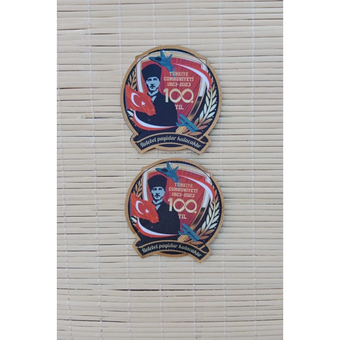 turkiye cumhuriyeti 1923 2023 100. yil ilelebet payidar kalacaktir yazili islemeli patch arma pec