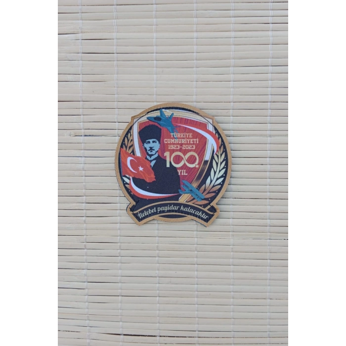 turkiye cumhuriyeti 1923 2023 100. yil ilelebet payidar kalacaktir yazili islemeli patch arma pec