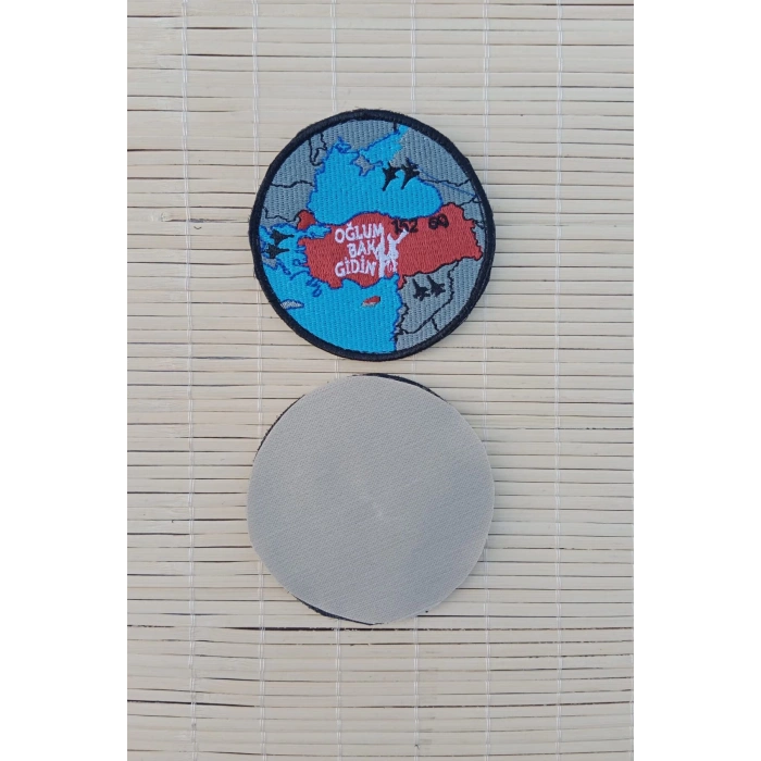 turkiye haritali nakis islemeli oglum bak gidin arma pec patch