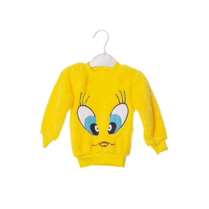 tweety sylvester detayli civciv sarisi renkli kaliteli uzun kollu alt ust takim