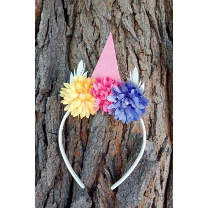 unicorn detayli pullu karisik renkli tacli kurdelali tullu kaliteli cocuk abiye kostum