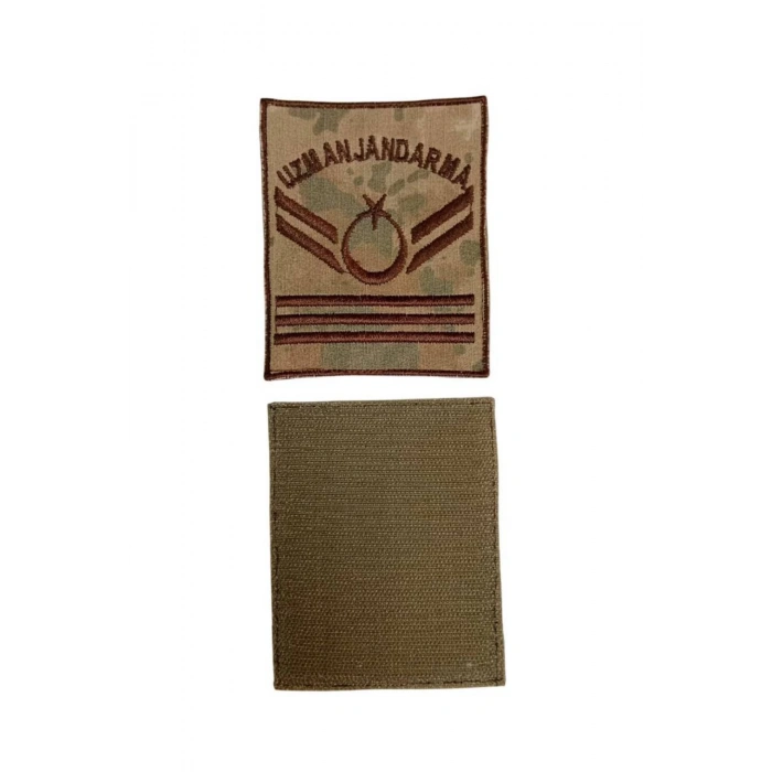 Uzman Jandarma 3 Kademe Kamuflaj Renkli Nakis Kol Rutbe