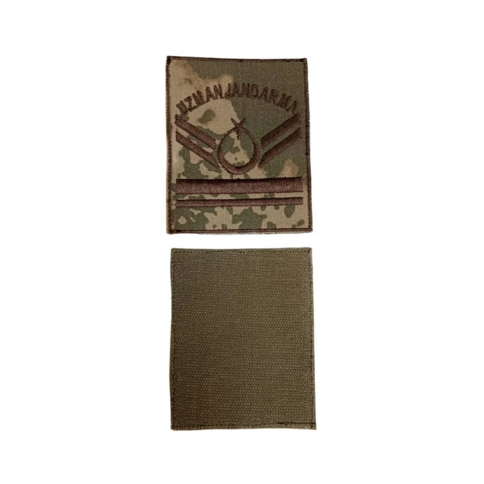 Uzman Jandarma 5 Kademe Kamuflaj Renkli Nakis Kol Rutbe