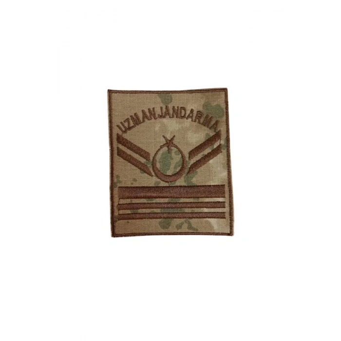 Uzman Jandarma 6 Kademe Kamuflaj Renkli Nakis Kol Rutbe