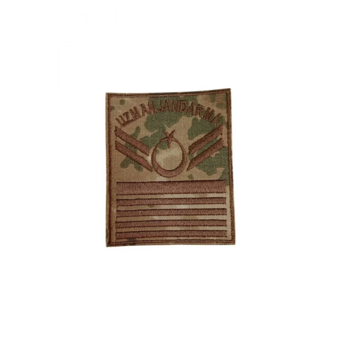 Uzman Jandarma 8 Kademe Kamuflaj Renkli Nakis Kol Rutbe