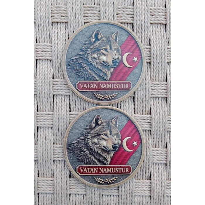 Vatan namustur yazili kurt ayyildiz resimli 3d silikon kabartmali Termoplastik arma pec patch