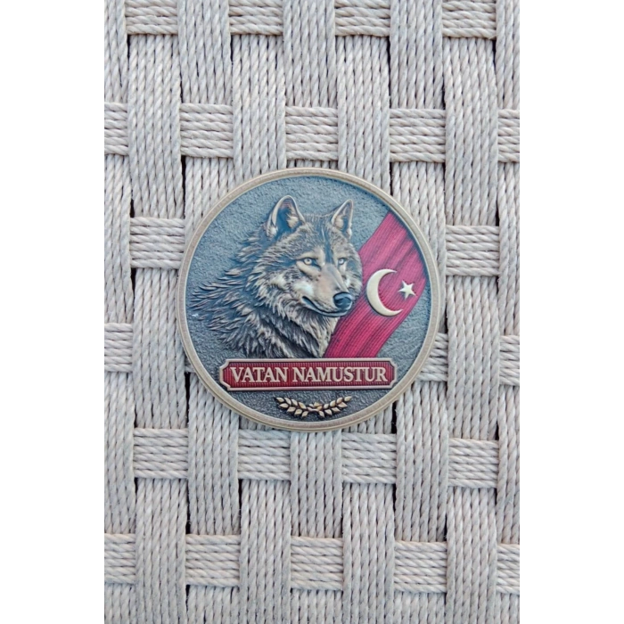 Vatan namustur yazili kurt ayyildiz resimli 3d silikon kabartmali Termoplastik arma pec patch