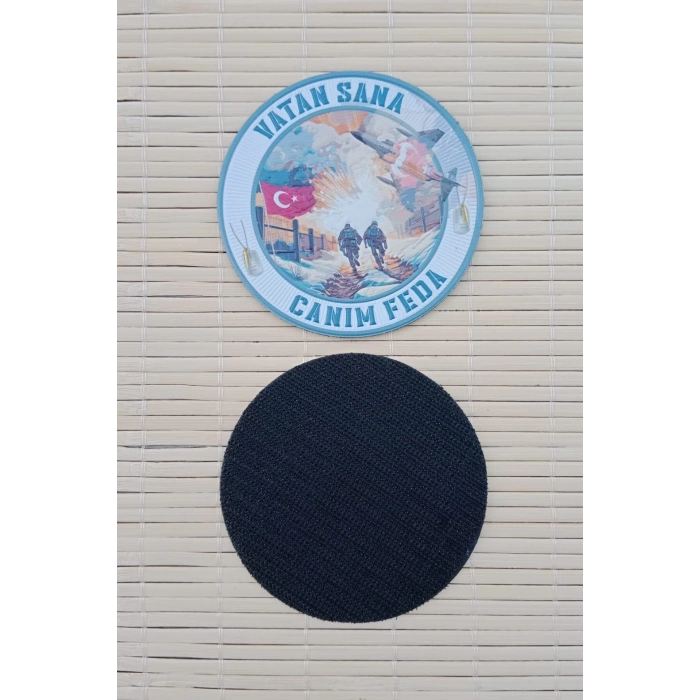 vatan sana canim feda 3d termoplastik silikon kabartma arma patch pec