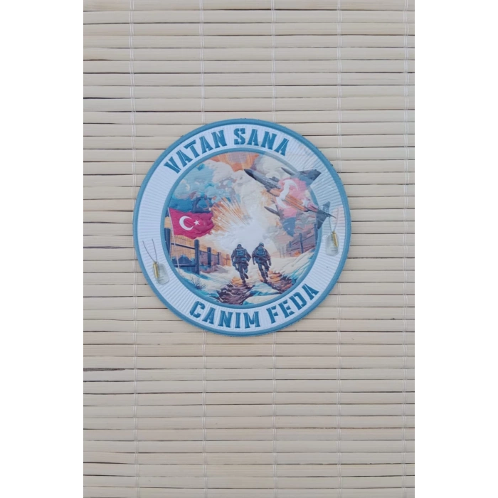 vatan sana canim feda 3d termoplastik silikon kabartma arma patch pec