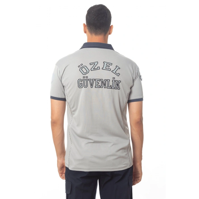 yeni tip kamu personel kisa kollu reflektorlu gri renkli klimakol ozel guvenlik tisort