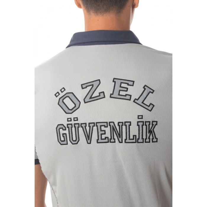 yeni tip kamu personel kisa kollu reflektorlu gri renkli klimakol ozel guvenlik tisort