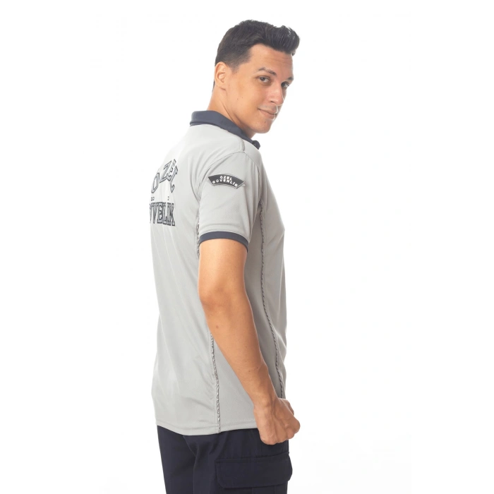 yeni tip kamu personel kisa kollu reflektorlu gri renkli klimakol ozel guvenlik tisort