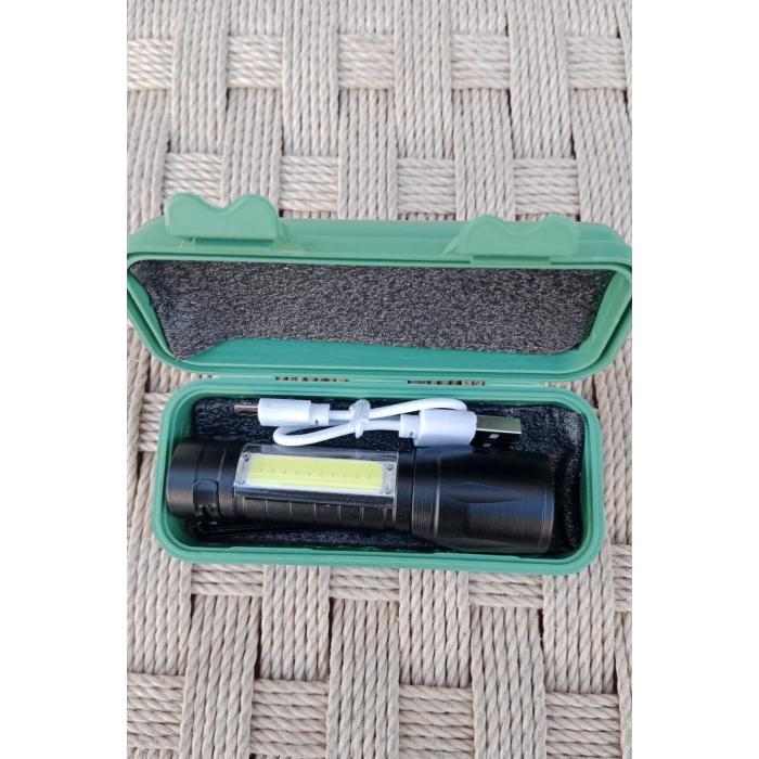 yuksek guclu aluminyum alasimli usb sarj ozellikli cakarli kaliteli el feneri