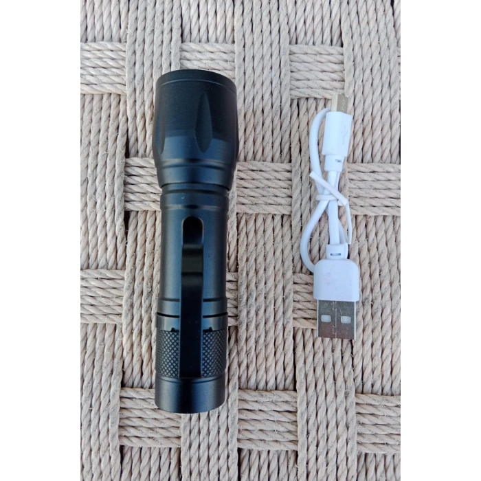 yuksek guclu aluminyum alasimli usb sarj ozellikli cakarli ucuz el feneri