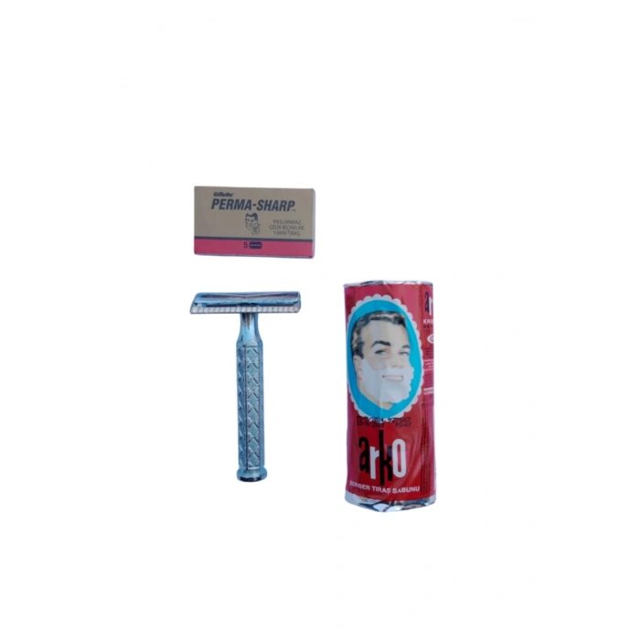 Yuma tras makinasi Arko Berber Tras Sabunu Perma Sharp Yaprak Jilet Tras Seti