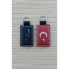 ozel Tasarim imzali Ataturk Siluetli Hakiki Deri Hediyelik Anahtarlik
