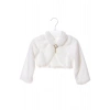beyaz renkli uzun kollu pamuklu kiz cocuk bolero yelek