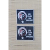 bir olur bin diriliriz siyah zemin beyaz nakis islemeli arma pec patch