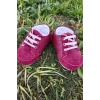 bordo renkli ici pamuklu organik cocuk bebek ilkadim bagcikli patik sneaker casual ayakkabi