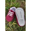 bordo renkli ici pamuklu organik cocuk bebek ilkadim bagcikli patik sneaker casual ayakkabi