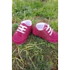 bordo renkli ici pamuklu organik cocuk bebek ilkadim bagcikli patik sneaker casual ayakkabi