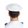 deniz kuvvetleri deniz fakultesi beyaz renkli kokartli yuvarlak kaptan mesdres harici sapka