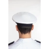deniz kuvvetleri deniz lisesi beyaz renkli kokartli yuvarlak kaptan mesdres harici sapka
