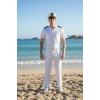 deniz kuvvetleri deniz lisesi ve fakultesi beyaz renkli kisa kollu gomlek yazlik kaliteli pamuklu kumas kaptan pantolon takim mesdres harici sapka kemer ayakkabi