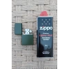 Haki Renkli Benzinli premium zippo Cakmak