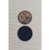 kahverengi zemin siyah islemeli kurtbasli gogus arma patch pec